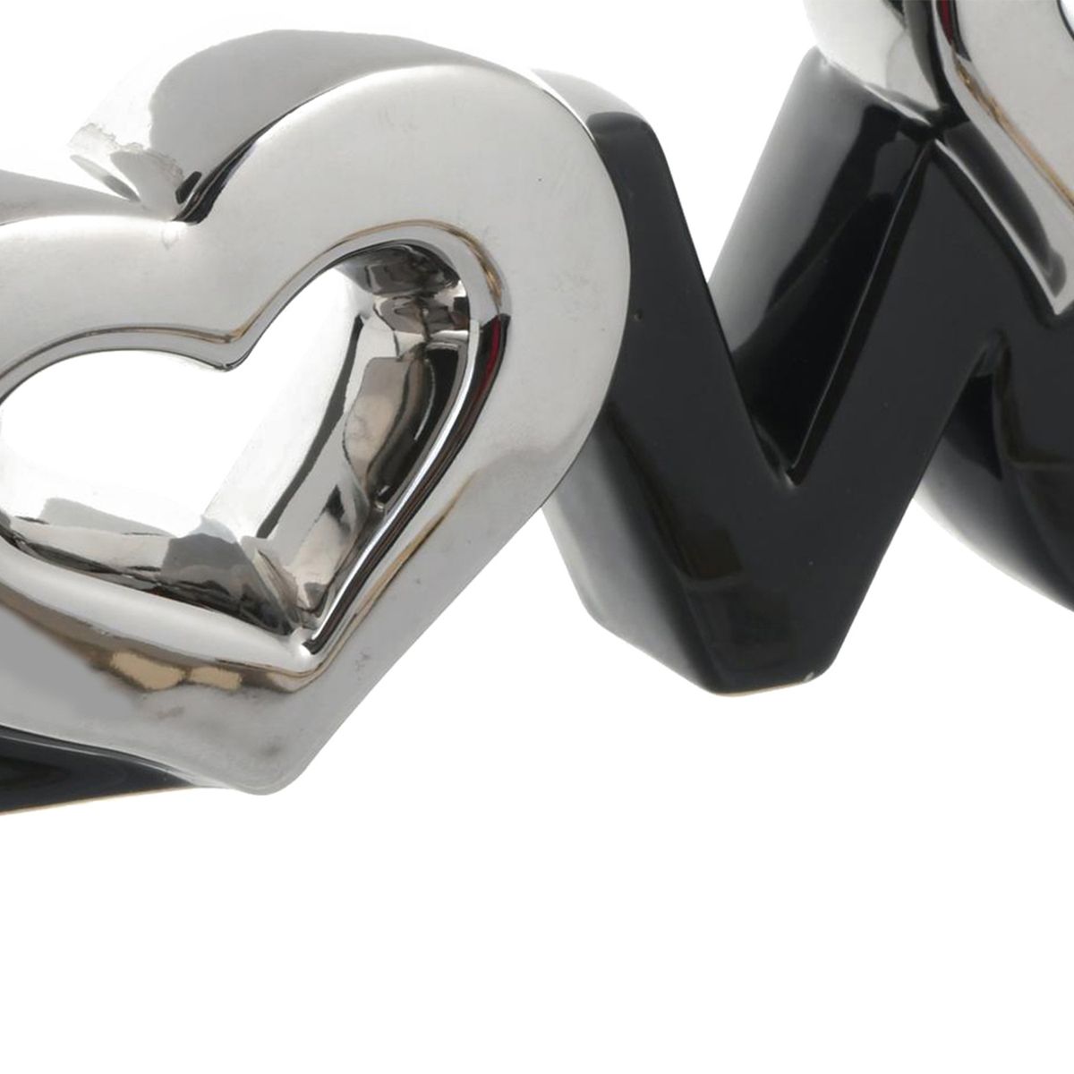 MALLORCA - Figura Decorativa Love Black Silver