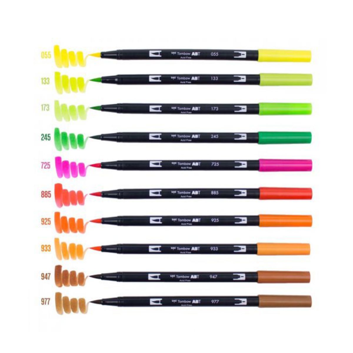 TOMBOW - Set Marcadores Tombow Dual Brush Cítrico 10 colores