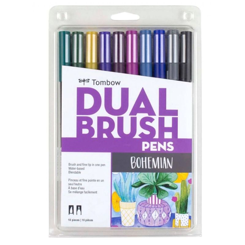 TOMBOW - Set Marcadores Tombow Dual Brush Bohemio 10 colores