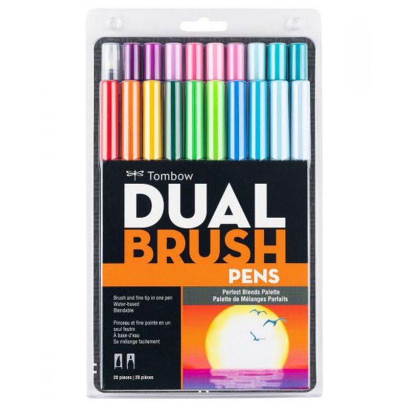 TOMBOW - Set Marcadores Tombow Dual Brush Mezcla Perfecta 20 colores