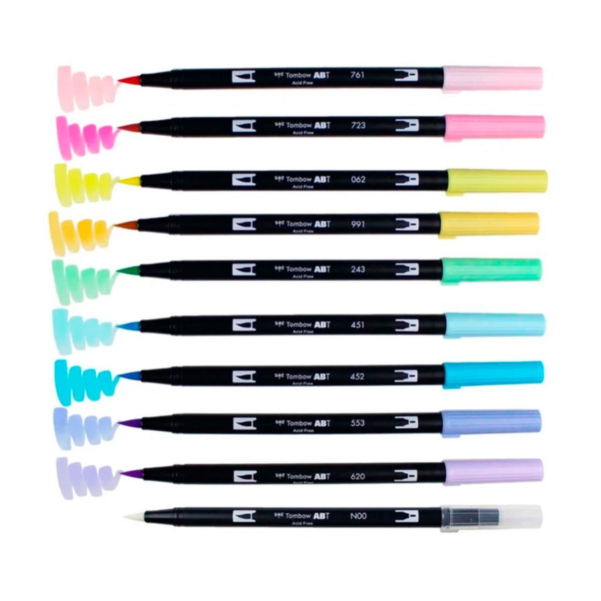 TOMBOW - Set Marcadores Tombow Dual Brush Pastel 10 colores