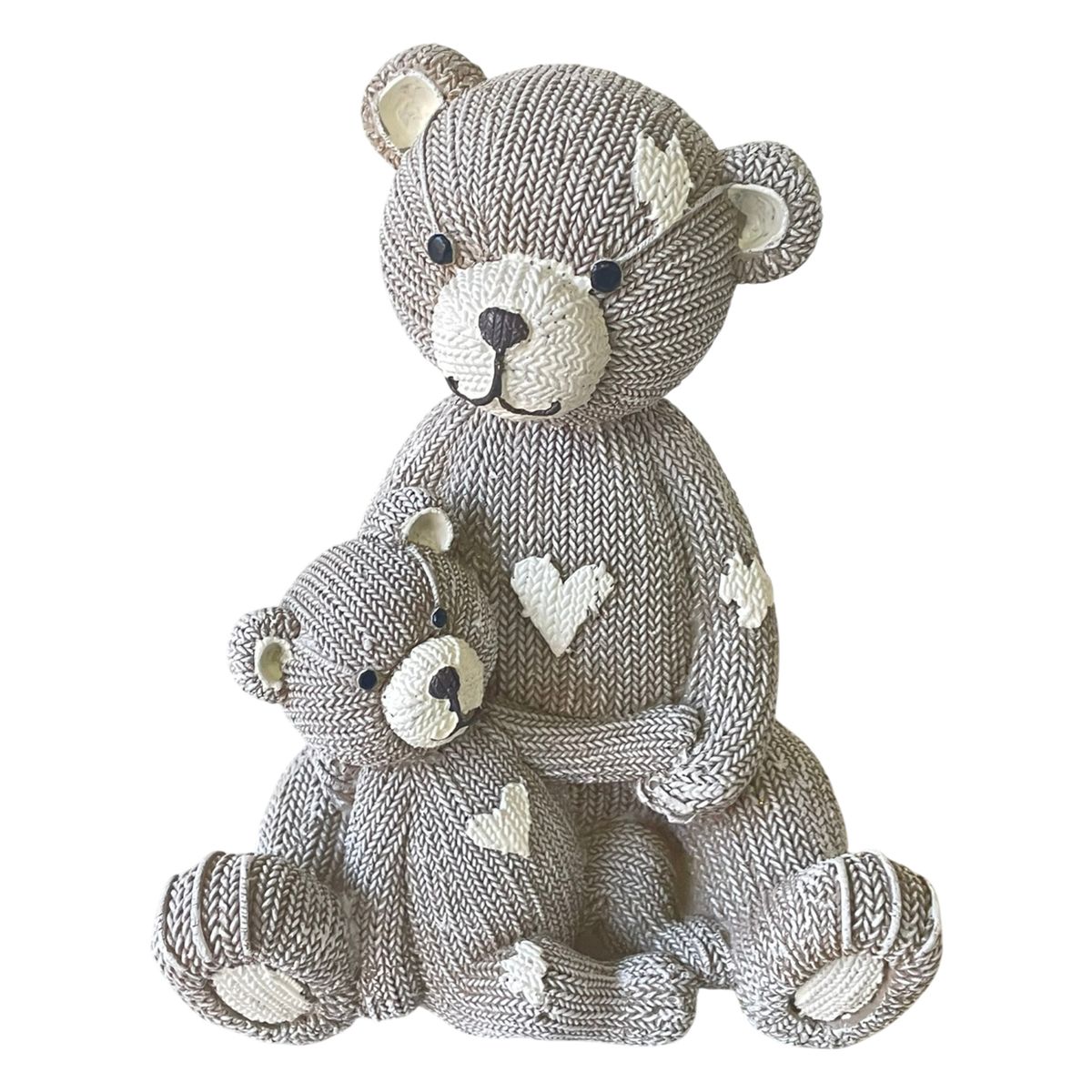 MALLORCA - Figura Decorativa Ositos Family Tejido Gris