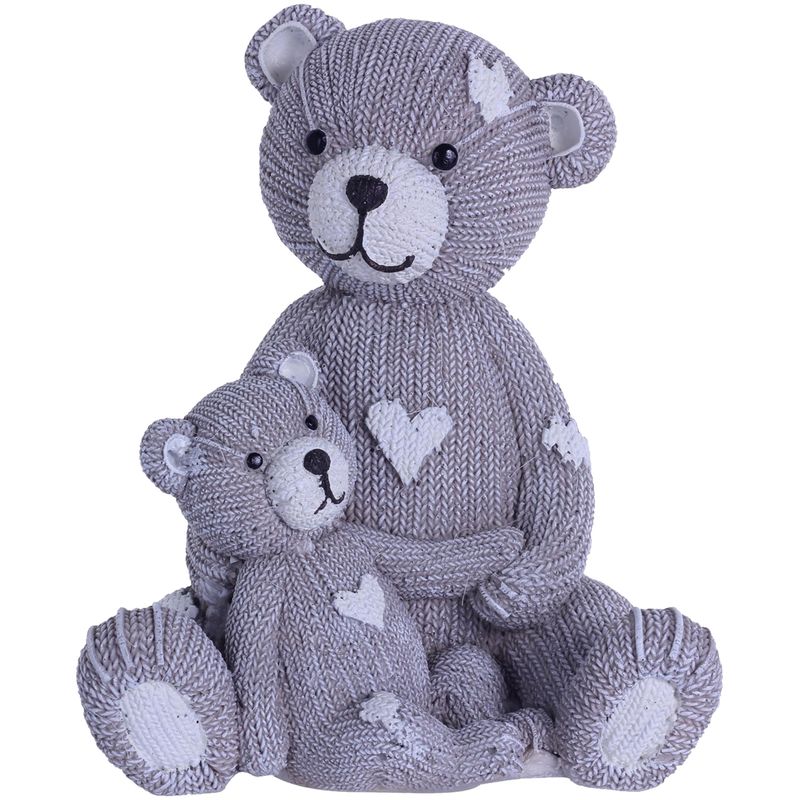 MALLORCA - Figura Decorativa Ositos Family Tejido Gris
