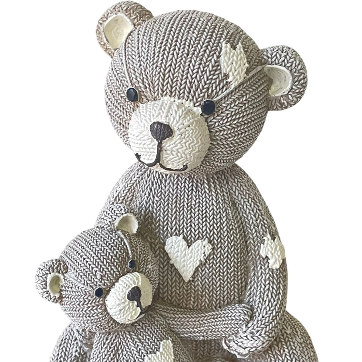 MALLORCA - Figura Decorativa Ositos Family Tejido Gris