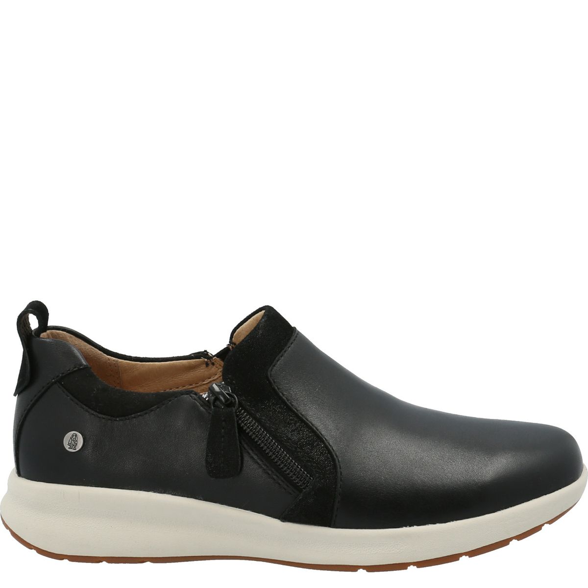 HUSH PUPPIES - Zapatilla Cuero Mujer Spinal Slip On Negro HUSH PUPPIES