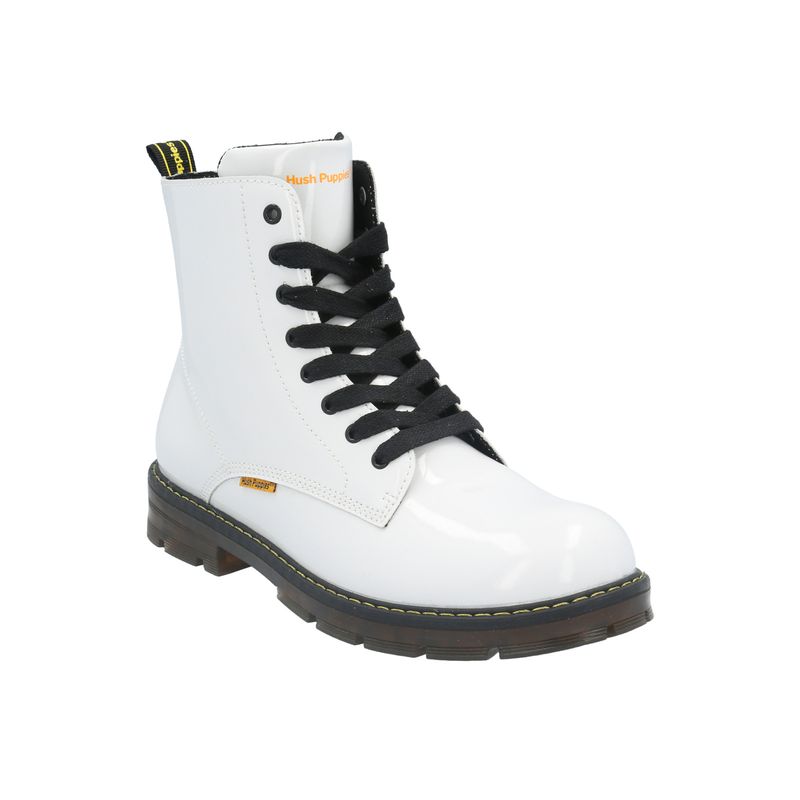 HUSH PUPPIES - Botin Cuero Mujer Nova Blanco HUSH PUPPIES