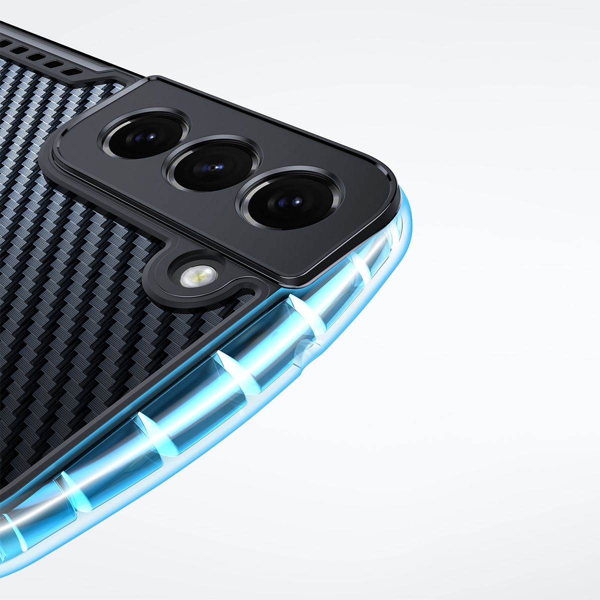 XUNDD - Carcasa para Samsung S22 Fibra de Carbono Gaming Antigolpes
