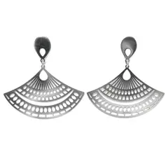 ANDREA COGGIOLA JOYAS - Aros Abanico Plata Fina 925
