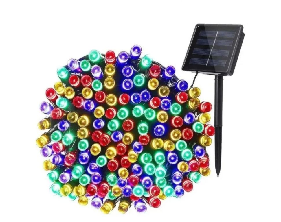 Luces Solares Navidad Guirnalda 10 Metros 100 Led