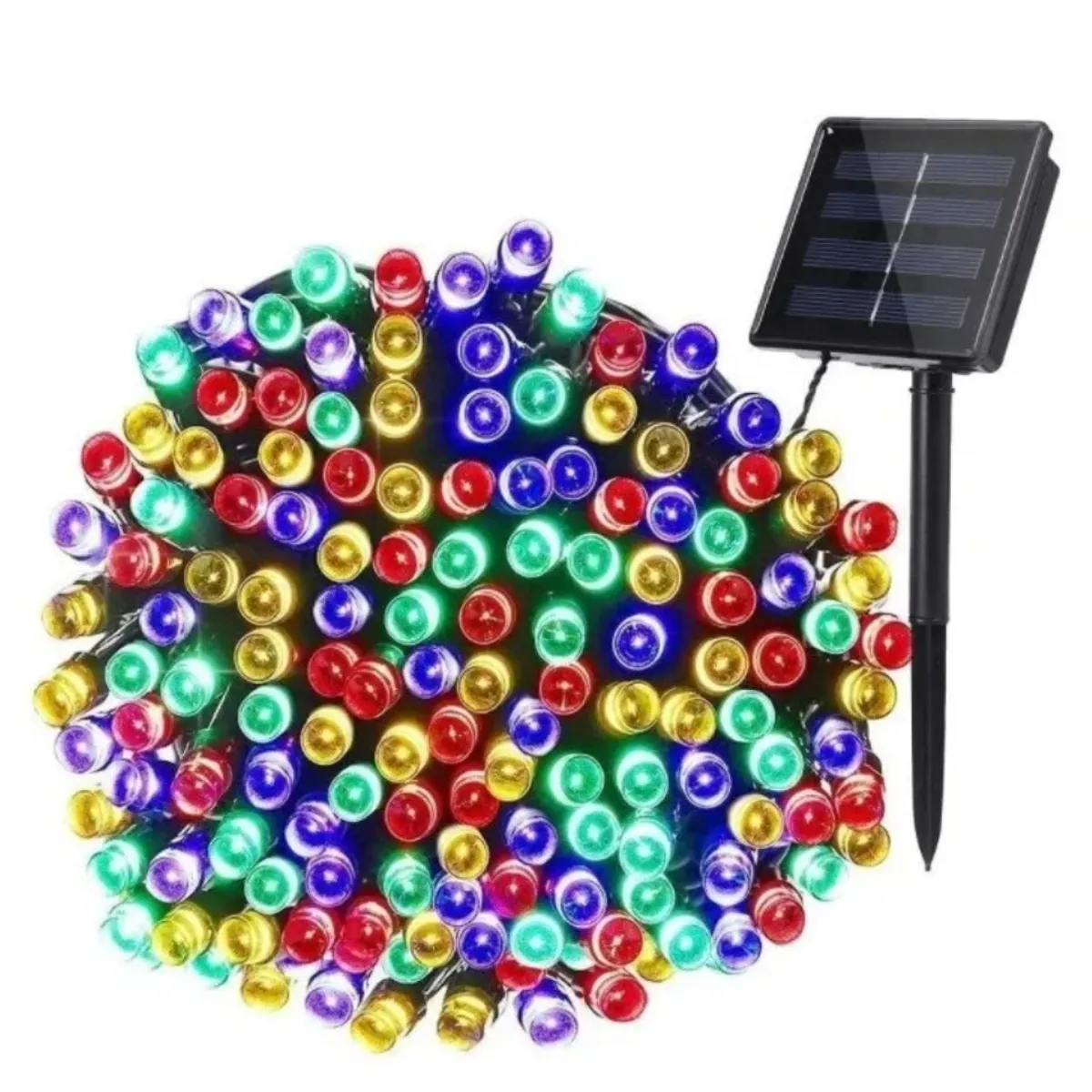 IRM - 2x Luces Solares Navidad Guirnalda 10 Metros 100 Led