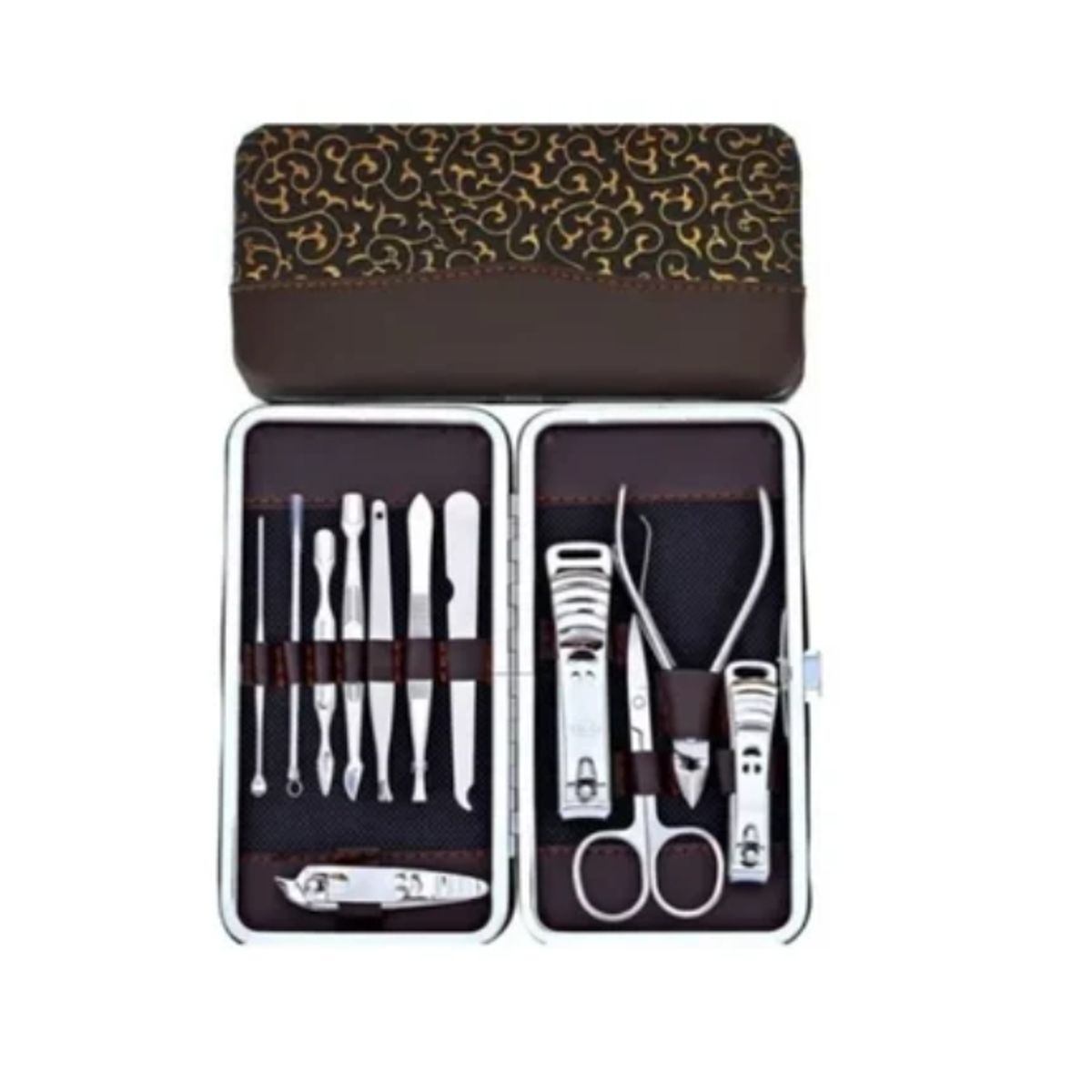 OFERTABKN - Estuche 12 Pcs Manicure Pedicure Acero Inoxidable