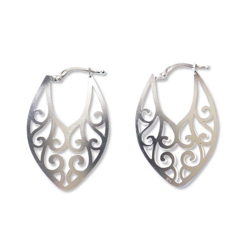 ANDREA COGGIOLA JOYAS - Aros Anya Calados Plata Fina 925