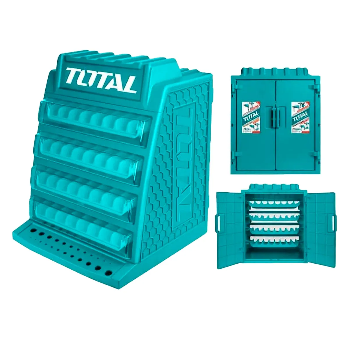 TOTAL TOOLS - Gabinete Organizador De Brocas Mechas