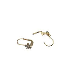 MARRO - Aros flor cristal enchapados en oro 18K