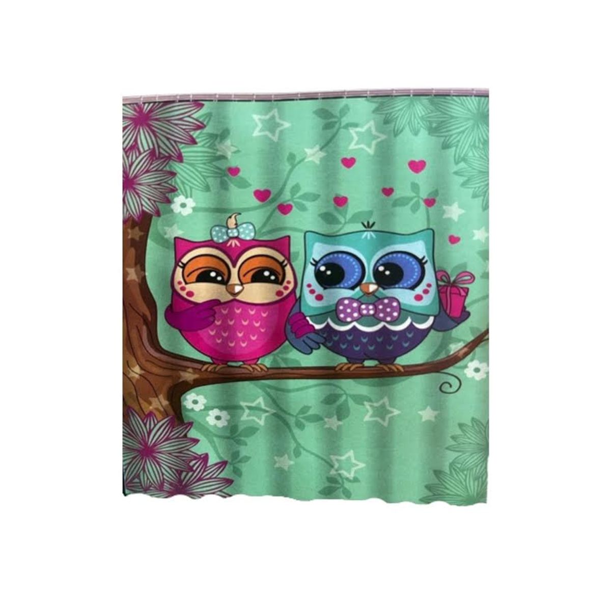 GENERICO - Cortina de baño ducha Buho 180x180 Cm