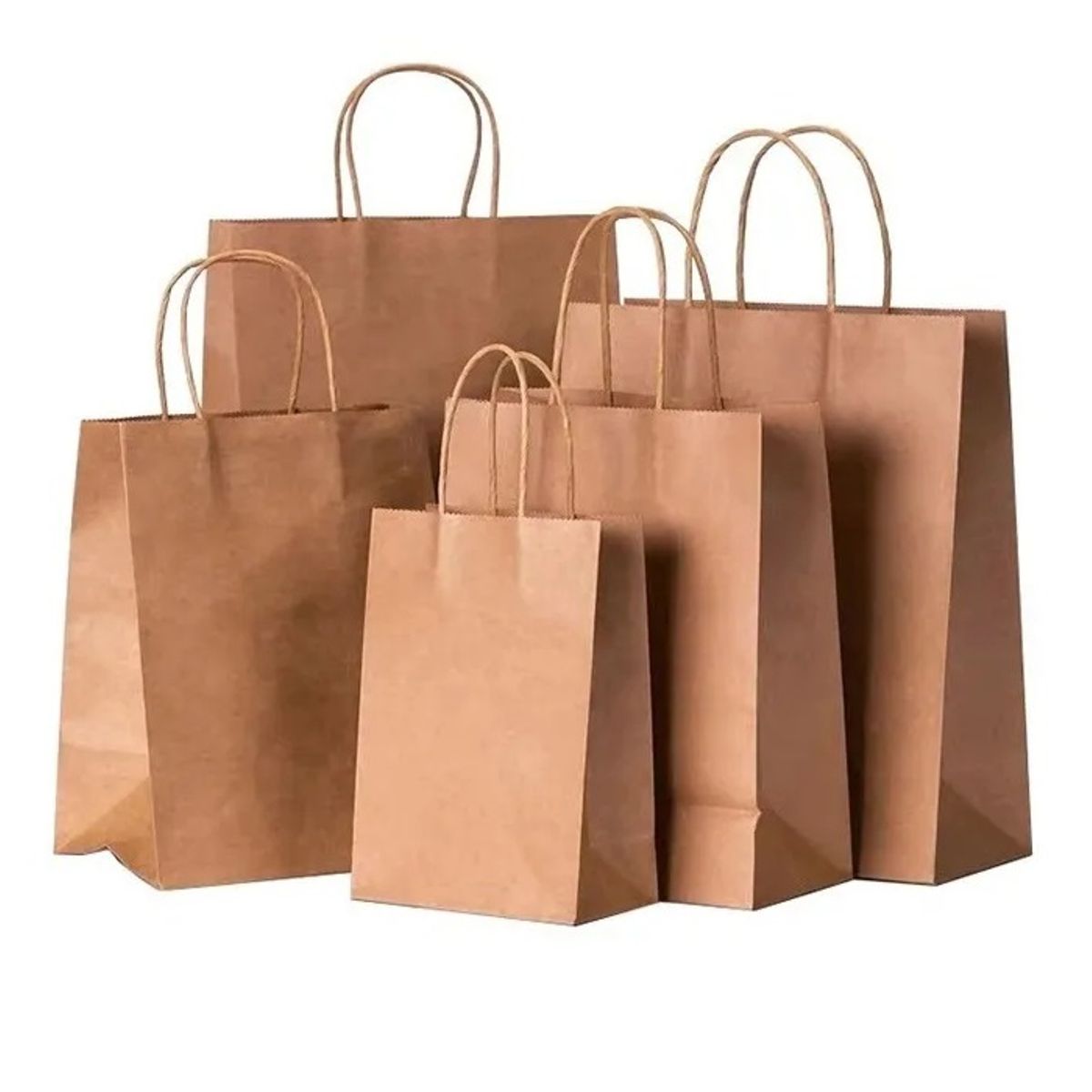 GENERICO - Bolsas Papel Kraft 12 Unidades 32x25x11cm