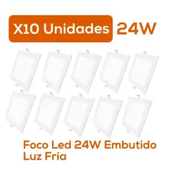 ORION - Pack X10 Foco Led 24W Embutido Cuadrado