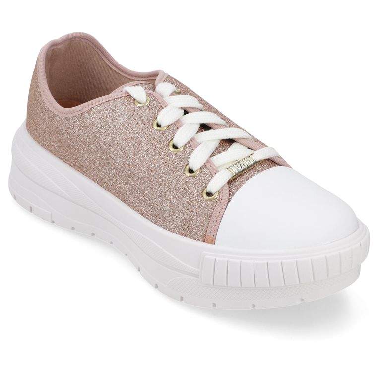 Zapatilla Oro Rosado Gliter