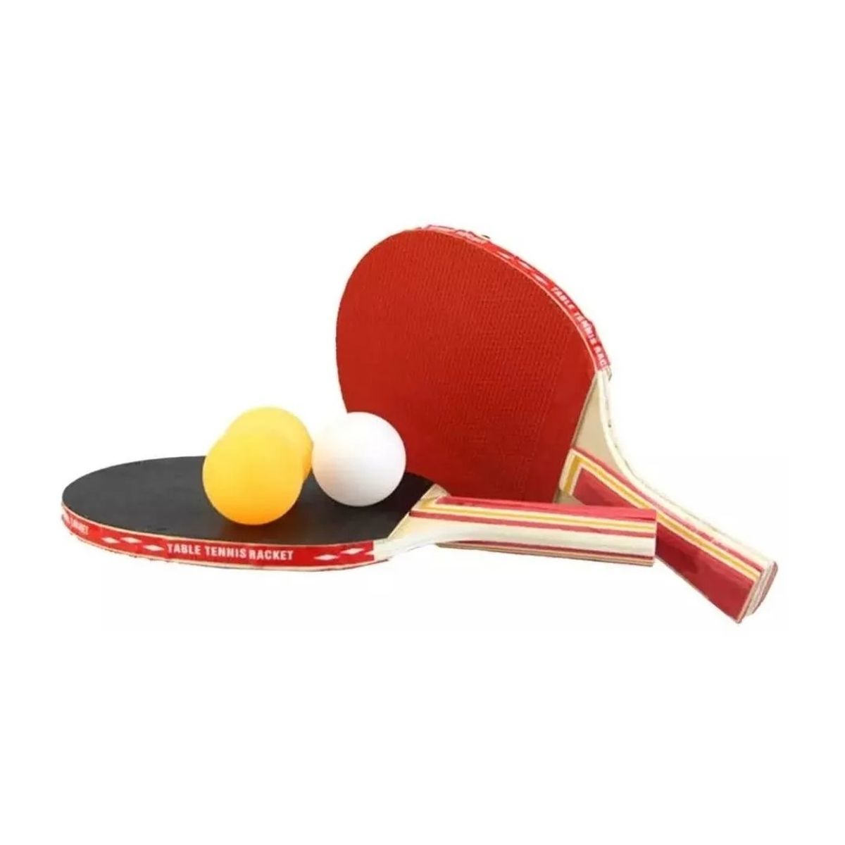 GENERICO - Set 2 Paletas De Ping Pong 3 Pelotitas Juego De Mesa 237023