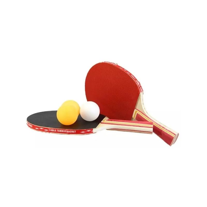 GENERICO - Set 2 Paletas De Ping Pong 3 Pelotitas Juego De Mesa 237023