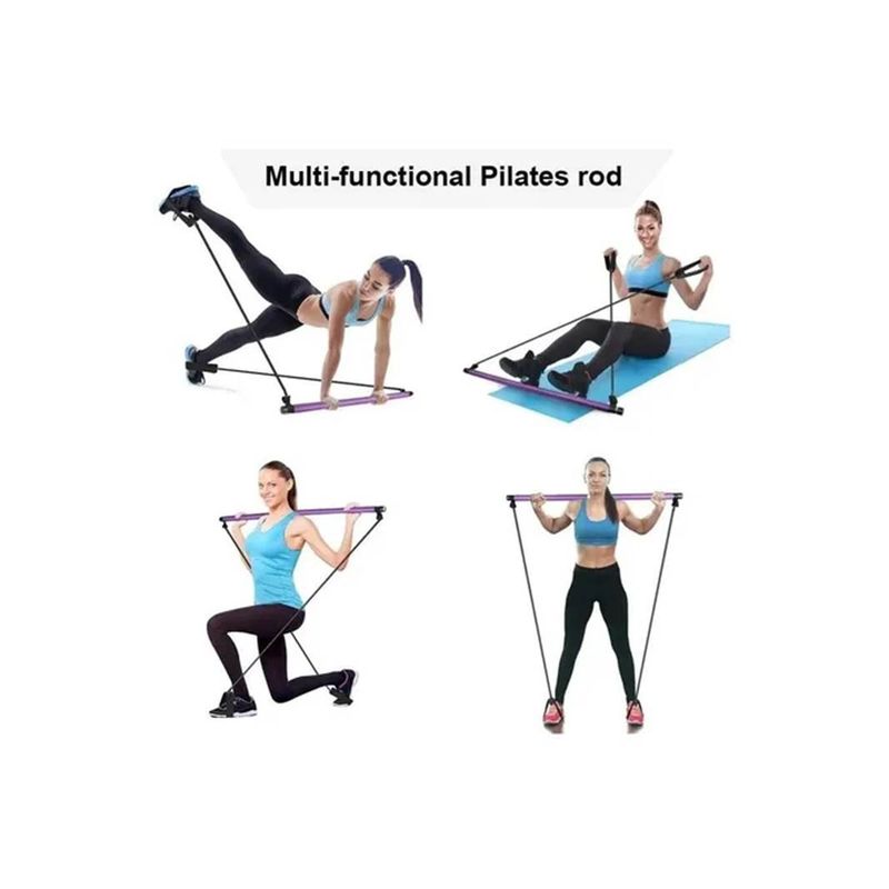 GENERICO - Barra Pilates Con Banda Resistencia Yoga Gimnasio 228032