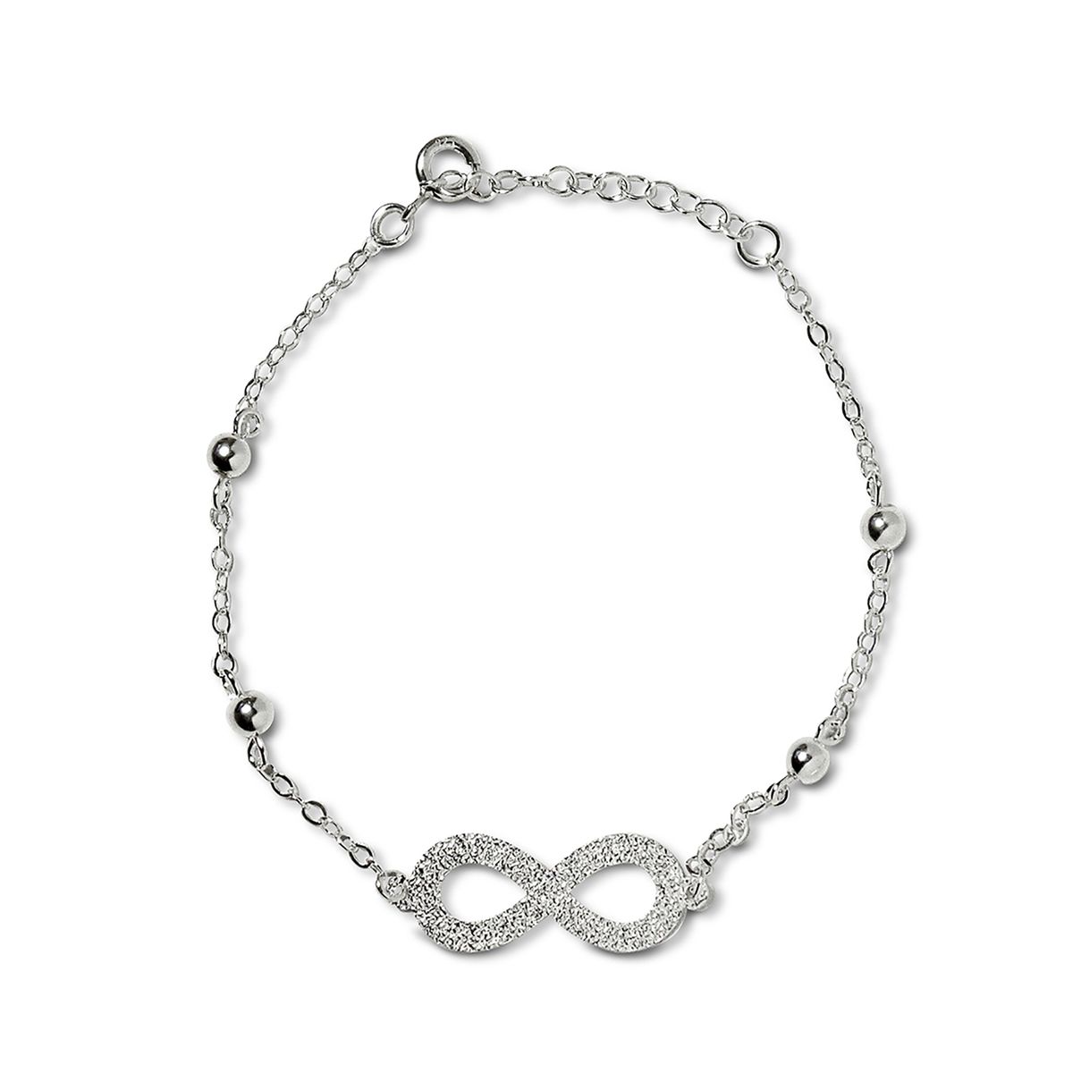 COGGIOLA - Pulsera Infinito Bolitas Plata Fina 925