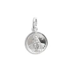 ANDREA COGGIOLA JOYAS - Colgante Medalla Virgen de los Rayos 10mm Plata Fina 925.