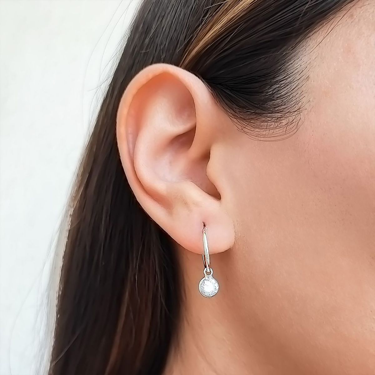 COGGIOLA - Aros Argollas Circón Plata Fina 925