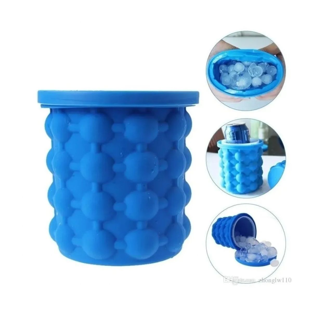 GENERICO - Hielera Cubeta Cubetera Hielo Facil Ice Silicona