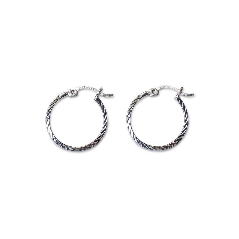 ANDREA COGGIOLA JOYAS - Argollas Satinadas 18mm Plata Fina 925.