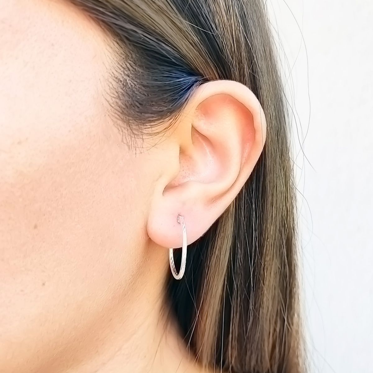 COGGIOLA - Argollas Satinadas 18mm Plata Fina 925.