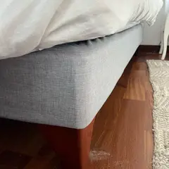 CASA CECILIA - Faldón Elasticado 1 Plaza Gris Claro