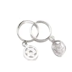 ANDREA COGGIOLA JOYAS - Aros Argolla Estrella David Plata Fina 925
