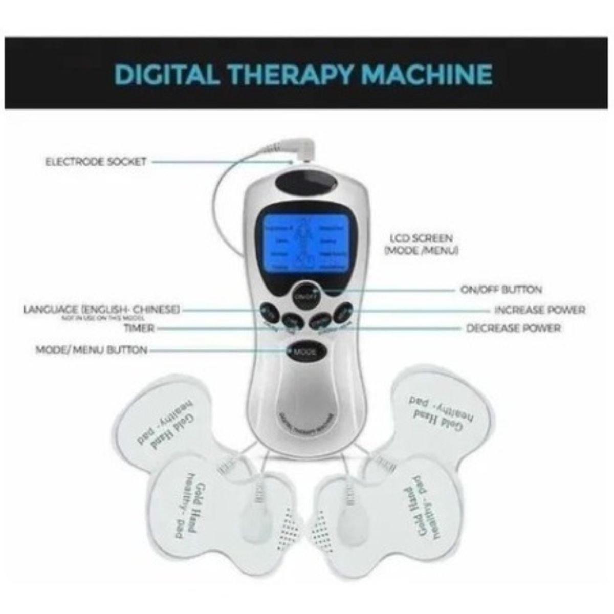 GENERICO - Maquina terapia Digitan Para Masaje Parches Electrofisico Electroestimulador