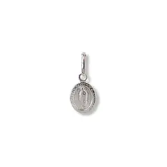 ANDREA COGGIOLA JOYAS - Colgante Medalla Virgen de Guadalupe Pequeña 8mm Plata Fina 925