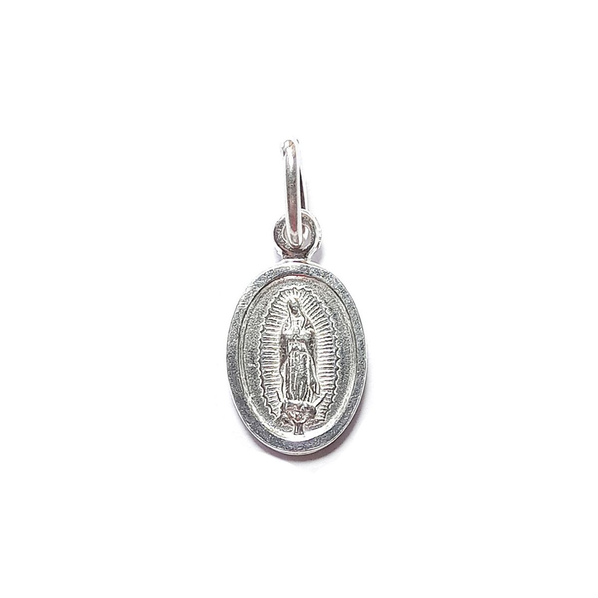 ANDREA COGGIOLA JOYAS - Colgante Medalla Virgen De Guadalupe 8mm Plata Fina 925