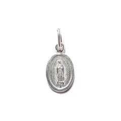 ANDREA COGGIOLA JOYAS - Colgante Medalla Virgen De Guadalupe 8mm Plata Fina 925