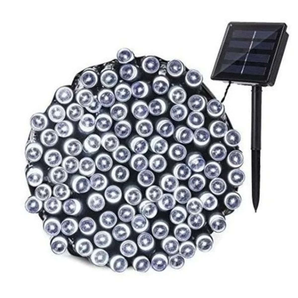 GENERICO - Luces Solares Guirnalda 10 Metros 100 Led blanco frio