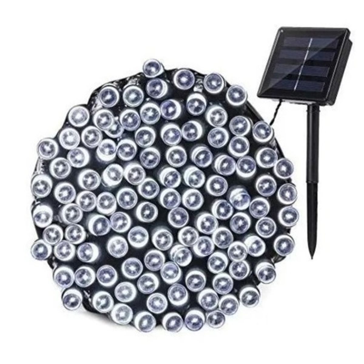 GENERICO - Luces Solares Guirnalda 10 Metros 100 Led blanco frio