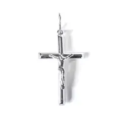 ANDREA COGGIOLA JOYAS - Colgante Cruz Cristo Grande Plata Fina 925