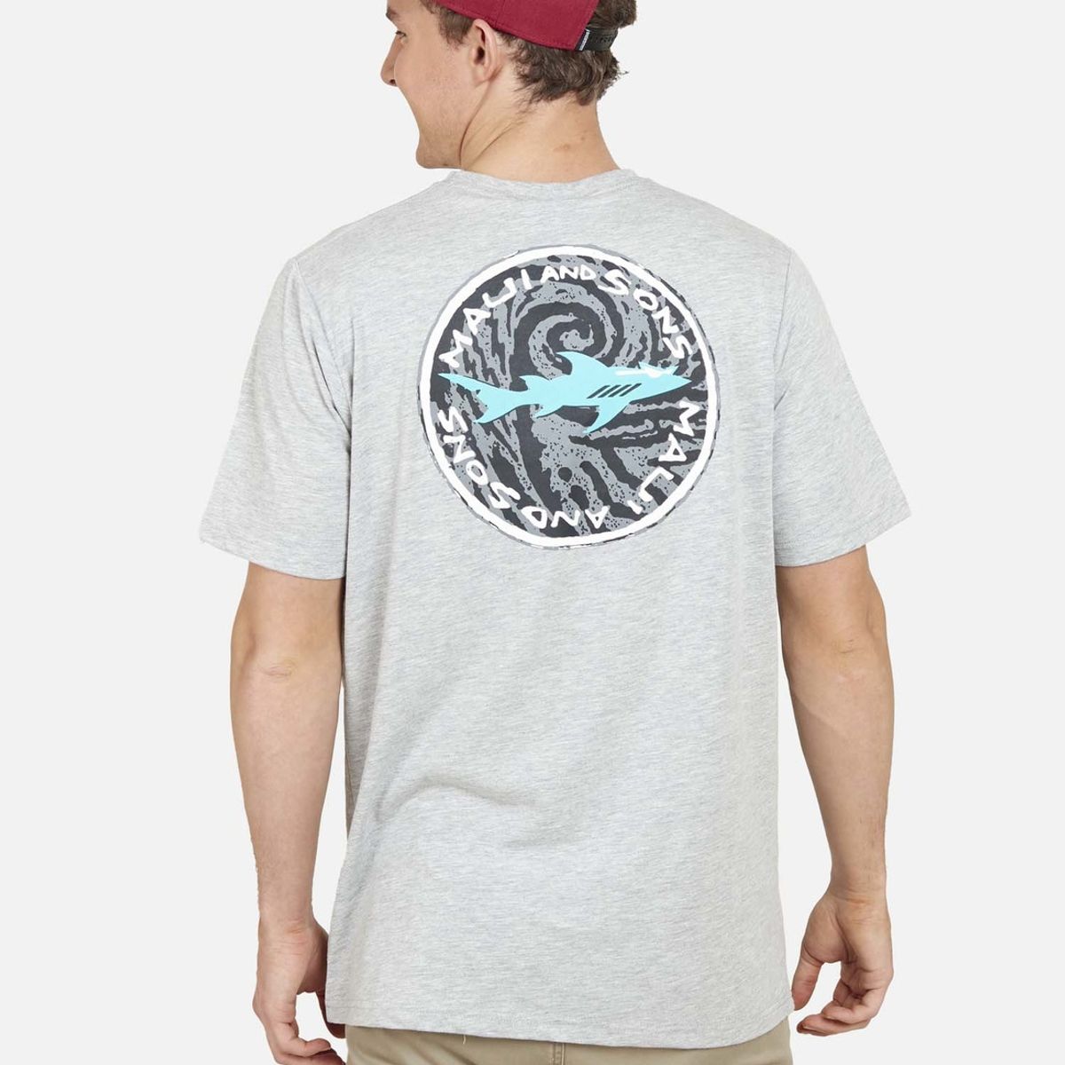 MAUI AND SONS - Polera VINTAGE SHARK Hombre Gris Maui and Sons