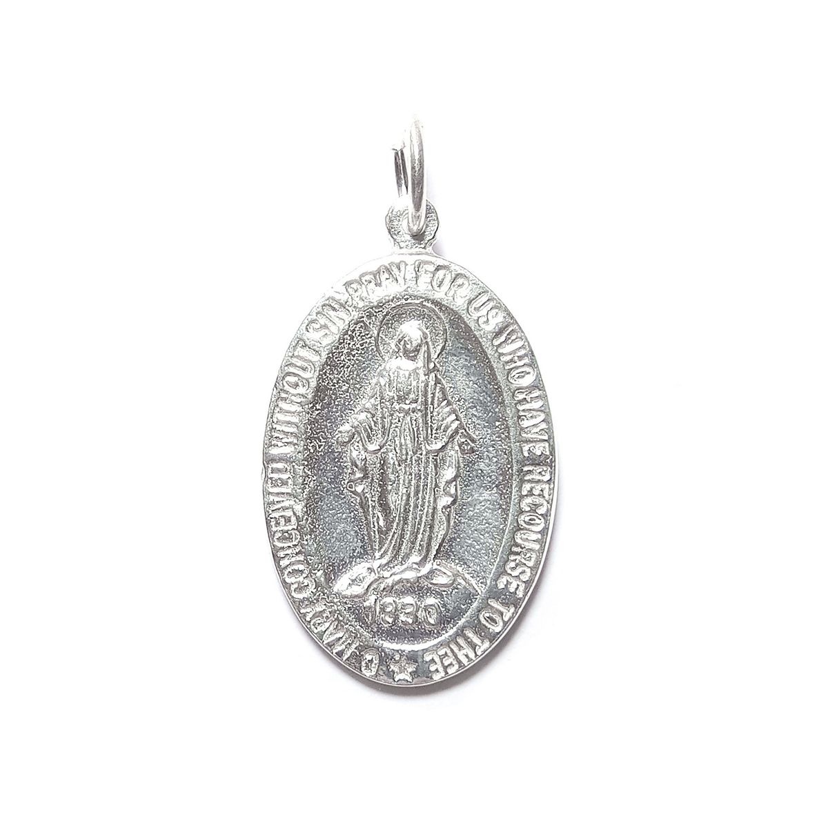 COGGIOLA - Colgante Medalla Virgen De Los Rayos 17mm Plata Fina 925