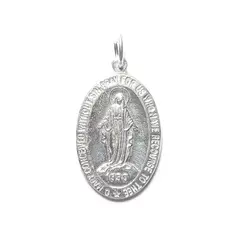 ANDREA COGGIOLA JOYAS - Colgante Medalla Virgen De Los Rayos 17mm Plata Fina 925