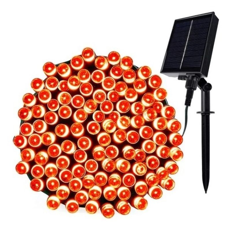 GENERICO - Luces Solares Guirnalda 10 Metros 100 Led ROJO
