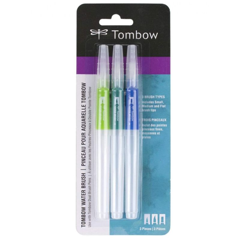 TOMBOW - Set 3 Pinceles con Depósito de Agua Tombow