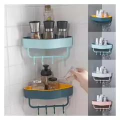 UNIVERSAL - Esquinero para baño organizador de shampoo bálsamo etc VERDE OSCURO