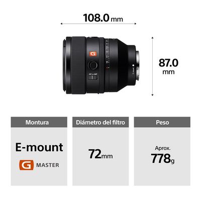 Imagen 2 del producto Lente Gran Angular Fe 50 Mm F1.2 SEL50F12GM