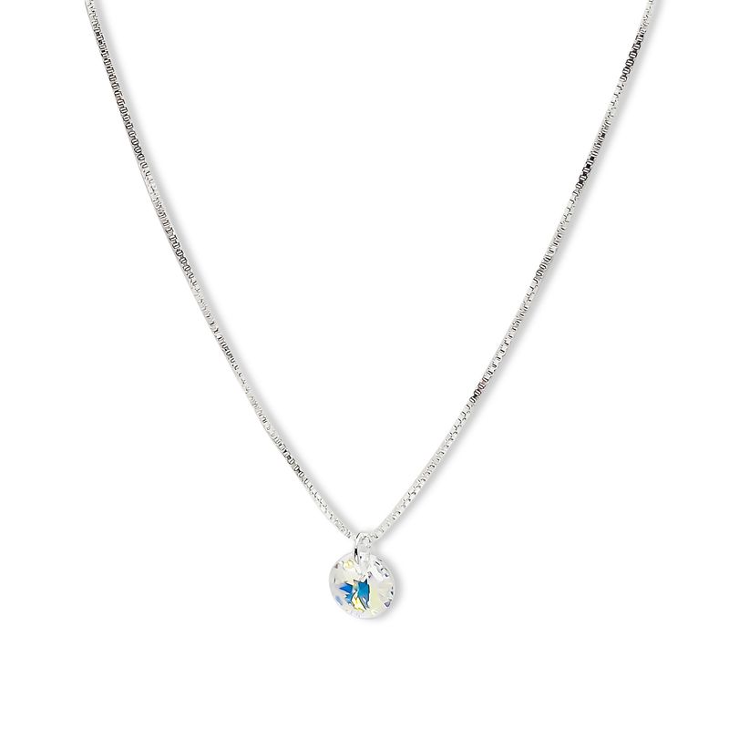 ANDREA COGGIOLA JOYAS - Collar Punto De Luz Tornasol 6mm 45cm Plata Fina 925