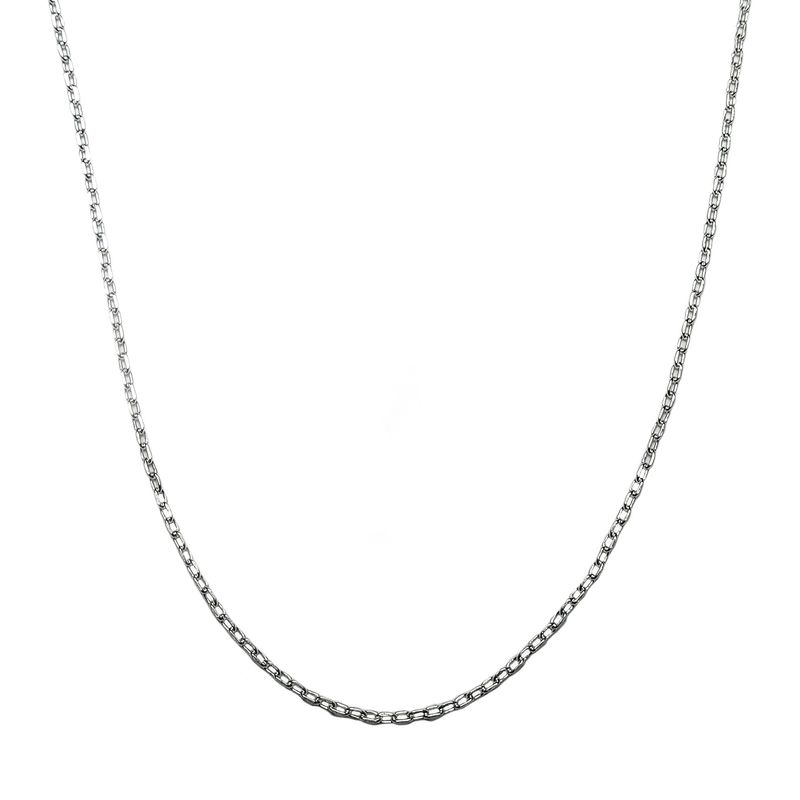 ANDREA COGGIOLA JOYAS - Cadena Limada Delgada 70cm Plata Fina 925