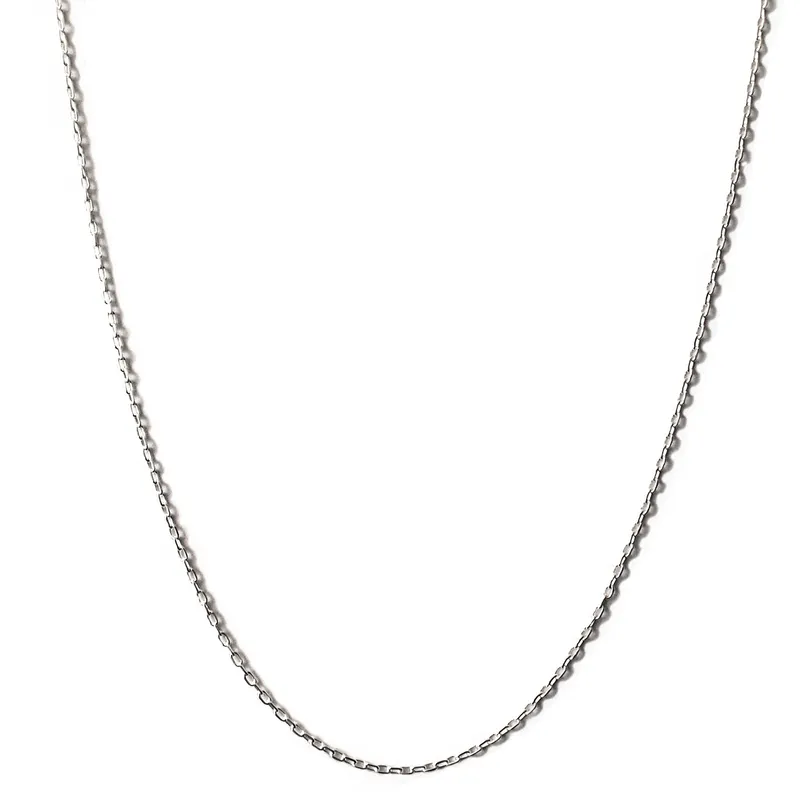 ANDREA COGGIOLA JOYAS - Cadena Limada Delgada 60cm Plata Fina 925
